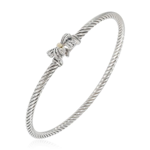 130015 bv 54e1e549 4cf1 4097 8f5f ddc2d142ff78 David Yurman Vintage Cable Hook Bow Bangle in GoldSterling Silver