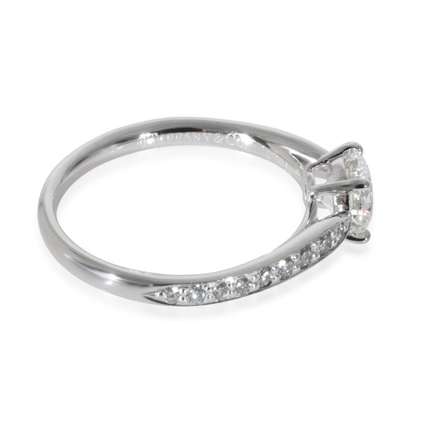 130018 sv Tiffany Co Harmony Diamond Engagement Ring in Platinum G VS1 077 CT