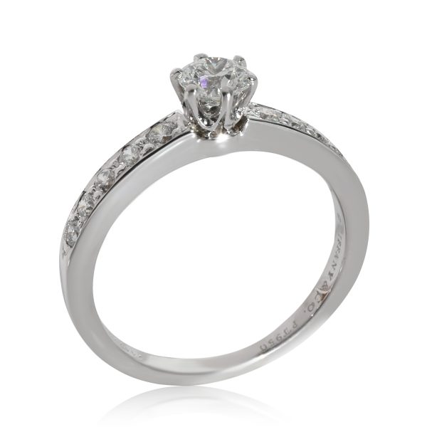 130079 av Tiffany Co Legacy Diamond Engagement Ring in Platinum F VVS1 058 CT