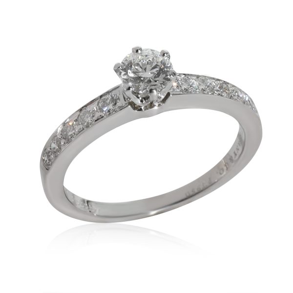 130079 pv Tiffany Co Legacy Diamond Engagement Ring in Platinum F VVS1 058 CT