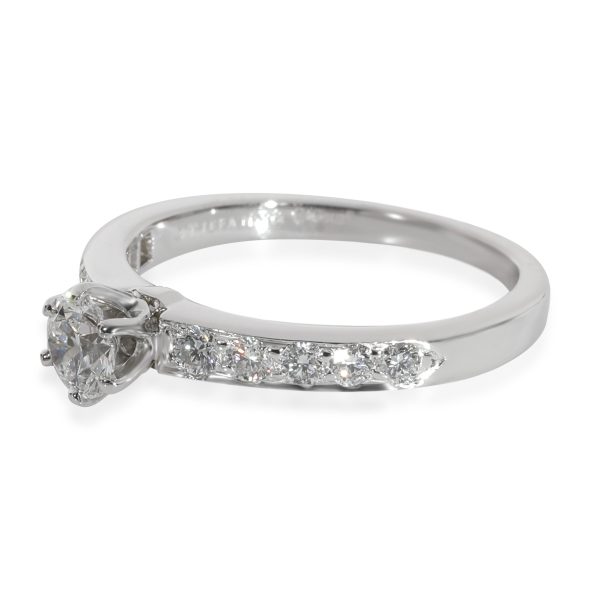 130079 sv Tiffany Co Legacy Diamond Engagement Ring in Platinum F VVS1 058 CT