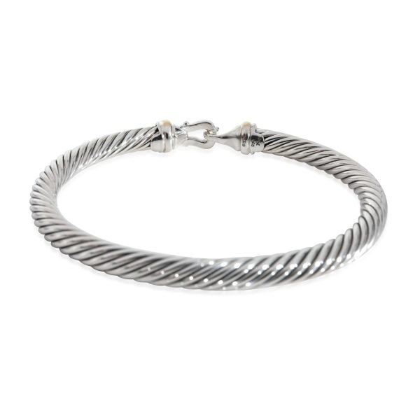 130195 bv David Yurman Cable Collection Buckle Bracelet in 18K Yellow GoldSterling Silver