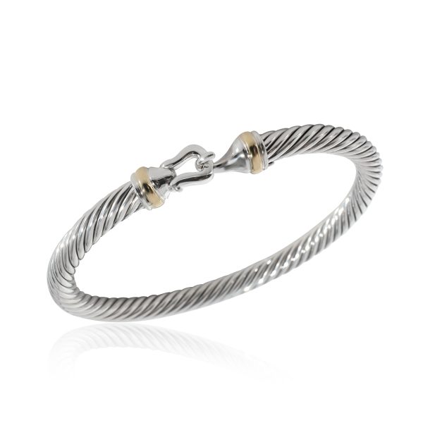 130195 pv David Yurman Cable Collection Buckle Bracelet in 18K Yellow GoldSterling Silver