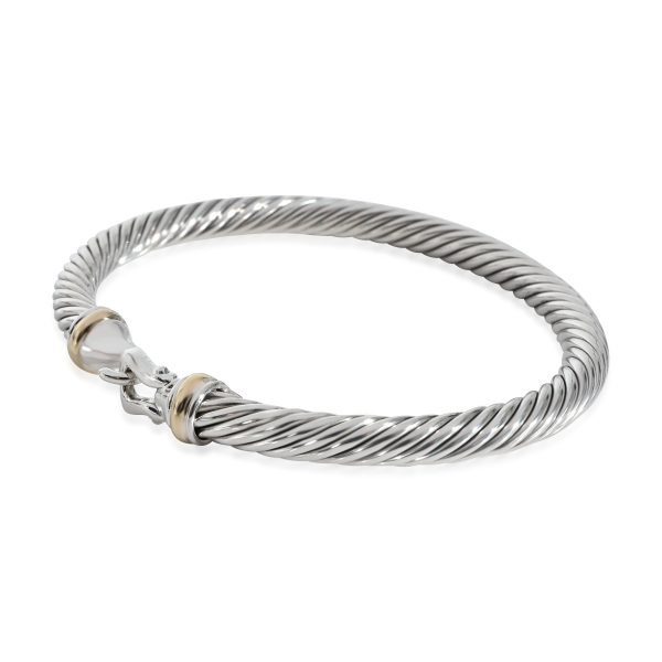 130195 sv David Yurman Cable Collection Buckle Bracelet in 18K Yellow GoldSterling Silver