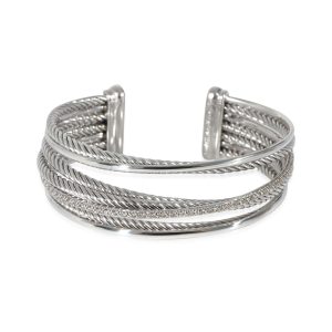 David Yurman Crossover Diamond Cuff in 14k White GoldSterling Silver 065 CTW Louis Vuitton Speedy Bandouliere 20 Monogram Empreinte Handbag Noir Black