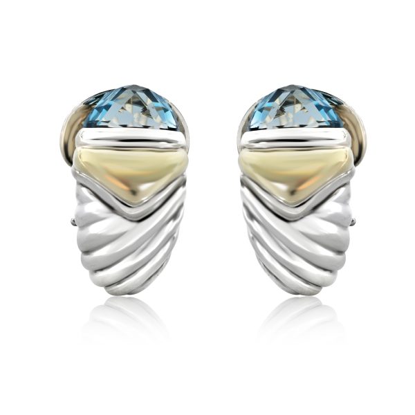 David Yurman Blue Topaz Shrimp Earring in 14k Yellow GoldSterling Silver David Yurman Blue Topaz Shrimp Earring in 14k Yellow GoldSterling Silver