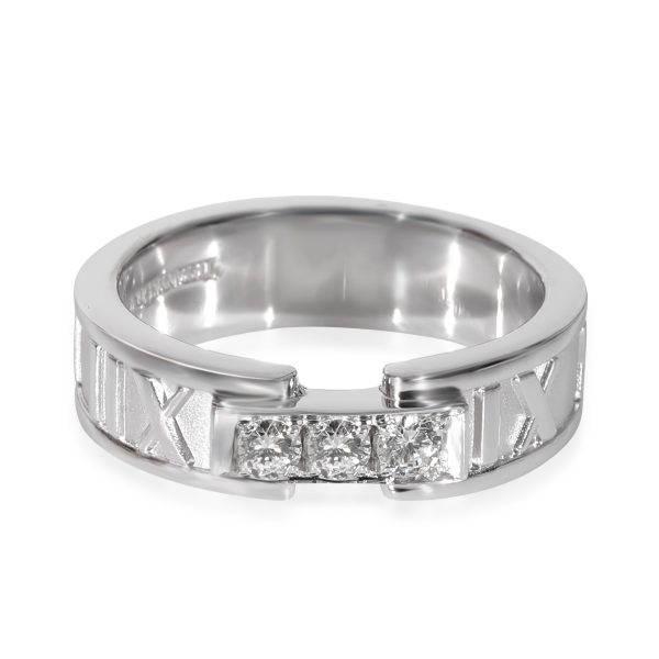 Tiffany Co Atlas Diamond Ring in 18k White Gold 015 CTW Tiffany Co Atlas Diamond Ring in 18k White Gold 015 CTW