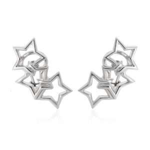 Tiffany Co Vintage Triple Star Clip Earrings in Sterling Silver Louis Vuitton Monogram Vendome BB Coated Canvas Calf Marron Creme