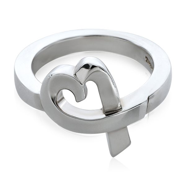 Tiffany Co Paloma Picasso Loving Heart Ring in Sterling Silver Tiffany Co Paloma Picasso Loving Heart Ring in Sterling Silver