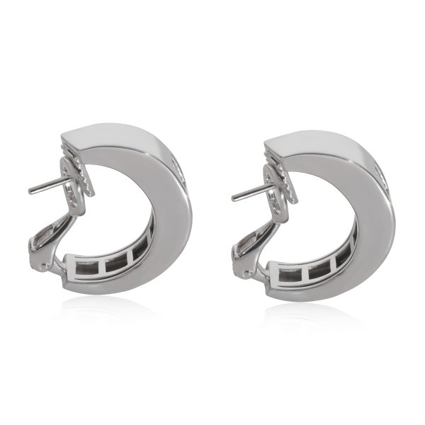 130305 av Chopard Happy Diamond Vintage Hoop Earrings in 18k White Gold 01 CTW