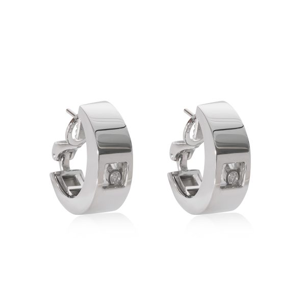 130305 sv Chopard Happy Diamond Vintage Hoop Earrings in 18k White Gold 01 CTW