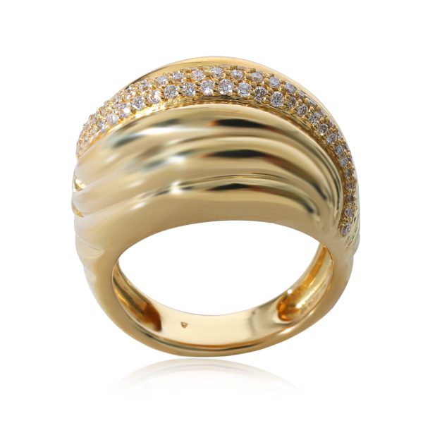 130373 pv 1b0672b9 597b 4cf9 9a80 2fbd18ea2d98 David Yurman Sculpted Cable Dome Ring in 18k Yellow Gold 049 CTW