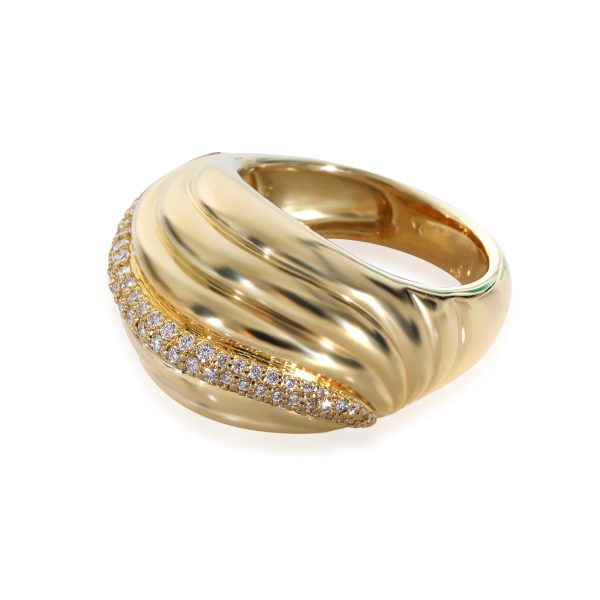 130373 sv 21bce8a0 97ba 468f 9dda ff6eb60277d1 David Yurman Sculpted Cable Dome Ring in 18k Yellow Gold 049 CTW