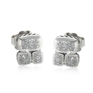 David Yurman Confetti Diamond Earrings in Sterling Silver 026 CTW Bottega Veneta Intrecciato Shoulder Bag Purple