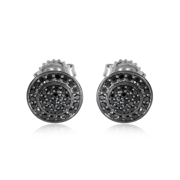 David Yurman Cerise Black Diamond Earrings in Sterling Silver 033 CTW David Yurman Cerise Black Diamond Earrings in Sterling Silver 033 CTW