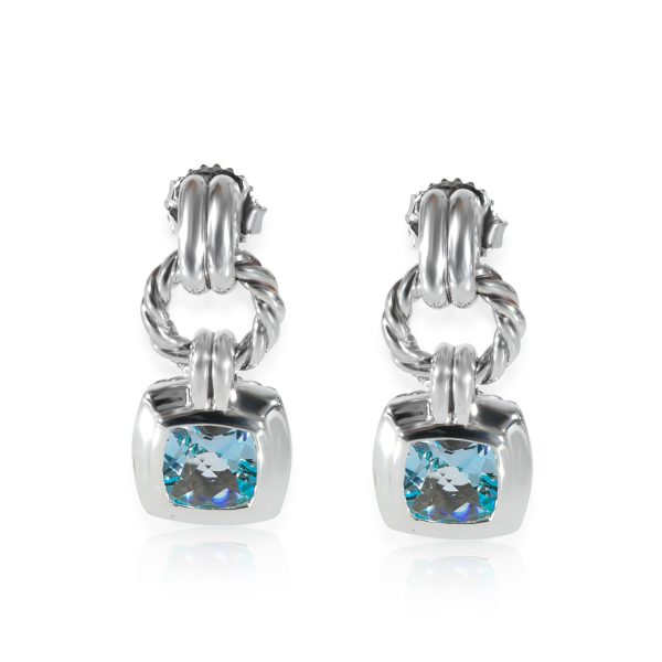 David Yurman Albion Blue Topaz Drop Earrings in Sterling Silver David Yurman Albion Blue Topaz Drop Earrings in Sterling Silver