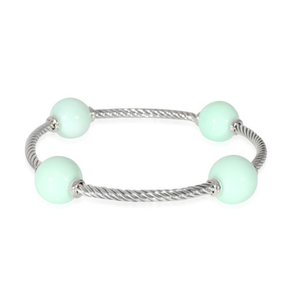 130384 bv David Yurman Mustique Mint Chrysoprase Bracelet in Sterling Silver