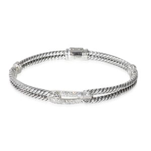 David Yurman Labyrinth Mini Loop Diamond Bracelet in Sterling Silver 027 CTW Louis Vuitton Organizer de Poche LV Aerogram Grain Leather Black Card Case