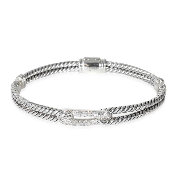 David Yurman Labyrinth Mini Loop Diamond Bracelet in Sterling Silver 027 CTW David Yurman Labyrinth Mini Loop Diamond Bracelet in Sterling Silver 027 CTW