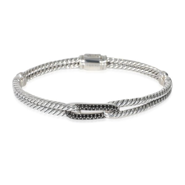 David Yurman Labyrinth Black Diamond Bracelet in Sterling Silver 027 CTW David Yurman Labyrinth Black Diamond Bracelet in Sterling Silver 027 CTW