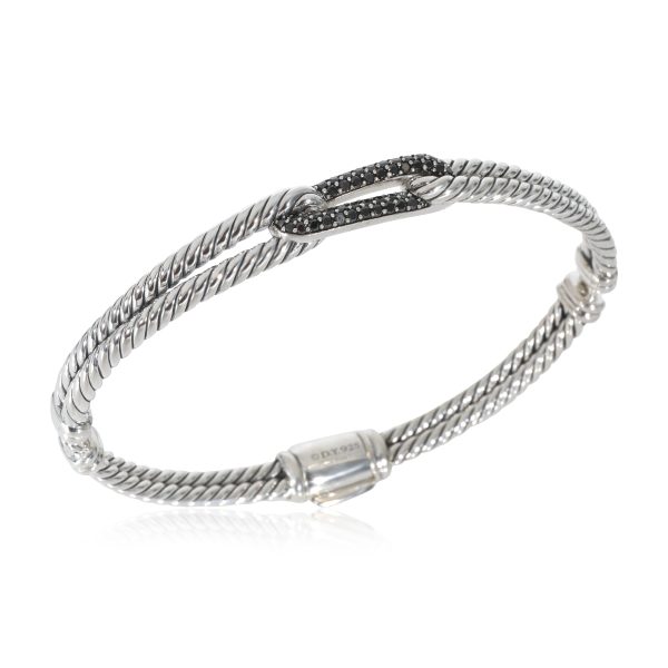 130387 pv cc967abe f4a5 412b 8546 c05fa375f3f4 David Yurman Labyrinth Black Diamond Bracelet in Sterling Silver 027 CTW