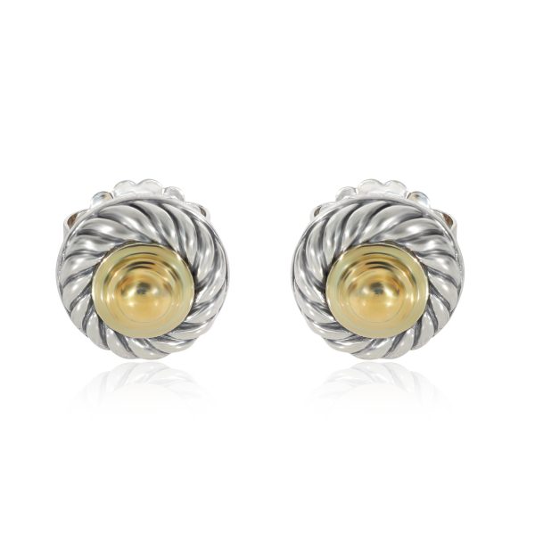 David Yurman Cable Stud Earrings in 14k Yellow GoldSterling Silver David Yurman Cable Stud Earrings in 14k Yellow GoldSterling Silver