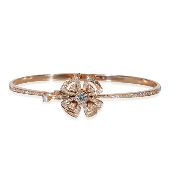 BVLGARI Fiorever Diamond Bangle in 18K Rose Gold 086 CTW BVLGARI Fiorever Diamond Bangle in 18K Rose Gold 086 CTW