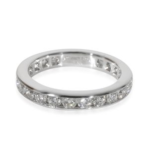 Tiffany Co Channel Set Diamond Eternity Band in Platinum 100 CTW Cart