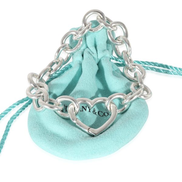 130658 box Tiffany Co Heart Clasp Bracelet in Sterling Silver