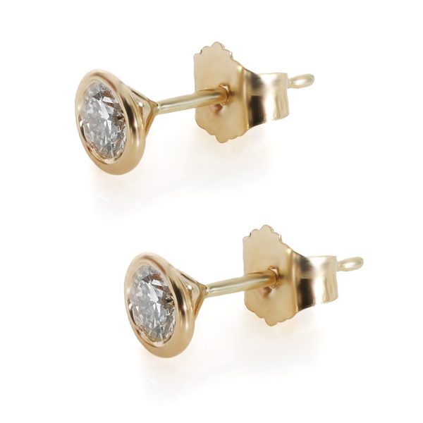 130704 sv 0d6e6988 834d 480c a1d4 76e15698e0db Bezel Diamond Stud Earring in 14K Yellow Gold 038 CTW