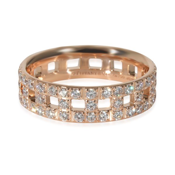 Tiffany Co Tiffany T Wide Diamond Ring in 18k Rose Gold 099 CTW Tiffany Co Tiffany T Wide Diamond Ring in 18k Rose Gold 099 CTW