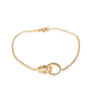 Cartier Love Interlocking Circles Bracelet in 18k Yellow Gold Dior D Bee Grain Calfskin Tote Bag Ivory