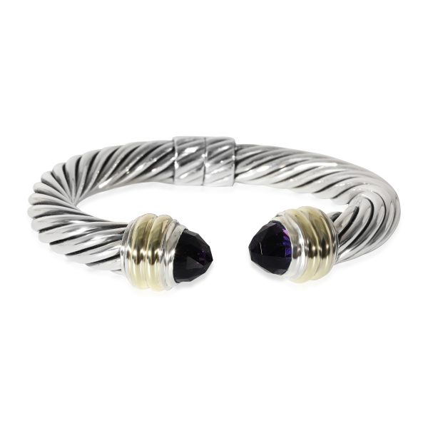 David Yurman Cable Classic Amethyst Bracelet in 14k Yellow GoldSterling Silver David Yurman Cable Classic Amethyst Bracelet in 14k Yellow GoldSterling Silver