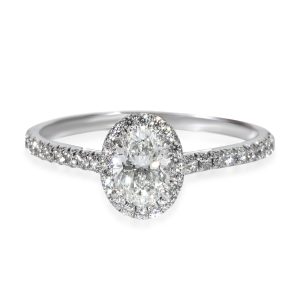 Tiffany Co Soleste Diamond Engagement Ring in Platinum F VS1 073 CT Cartier C de Cartier Diamond Band in 18K Yellow Gold 010 CTW