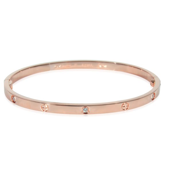 Cartier Love Diamond Bracelet in 18k Rose Gold Cartier Love Diamond Bracelet in 18k Rose Gold Small Model 015 CTW