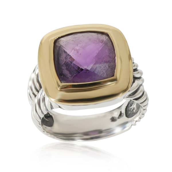 130825 pv David Yurman Albion Amethyst Ring in 18k Yellow GoldSterling Silver