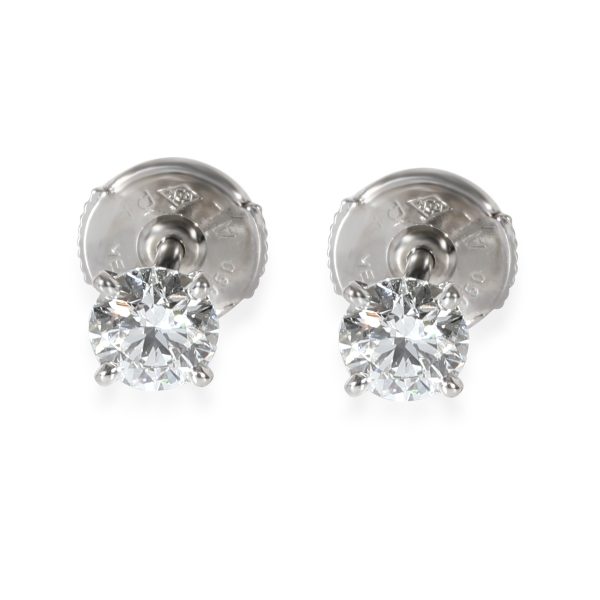 Cartier 1895 Diamond Stud Earrings in Platinum E VS1 084 CTW Cartier 1895 Diamond Stud Earrings in Platinum E VS1 084 CTW