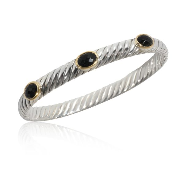 130910 pv David Yurman Cable Collection Bracelet in 18k Yellow GoldSterling Silver