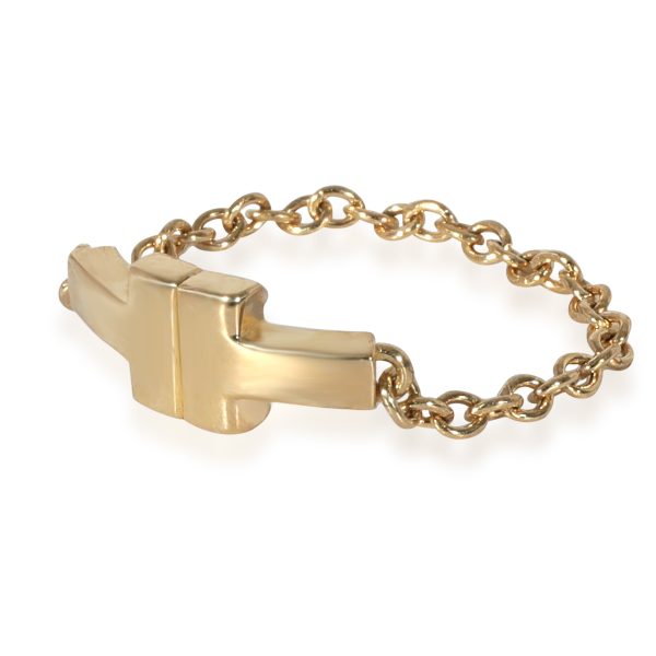 130917 sv Tiffany Co Tiffany T Chain Ring in 18k Yellow Gold