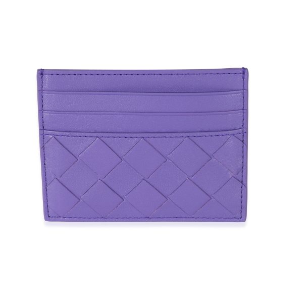 Bottega Veneta Purple Intrecciato Lambskin Credit Card Case Bottega Veneta Purple Intrecciato Lambskin Credit Card Case