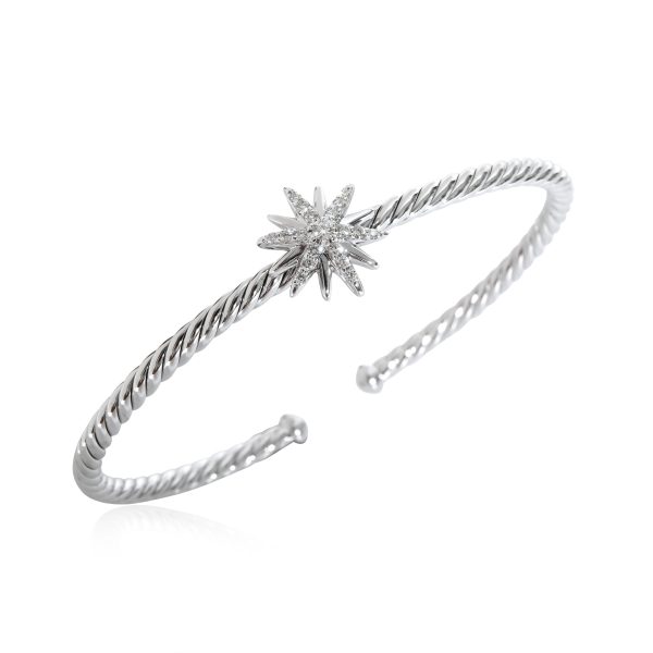 131354 pv d9b0a11d e712 42bc 8795 bdd7ebf7c486 David Yurman Starburst Cuff Bangle in Sterling Silver 018 CTW