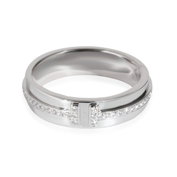 Tiffany Co Tiffany T Narrow Diamond Ring in 18k White Gold 013 CTW Tiffany Co Tiffany T Narrow Diamond Ring in 18k White Gold 013 CTW