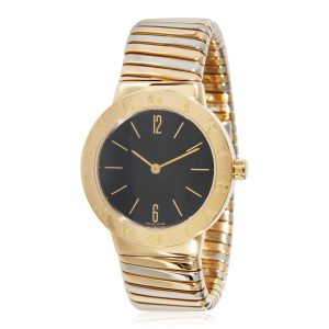 BVLGARI Tubogas BB 30 AT Womens Watch in 18kt White GoldYellow Gold Gucci Shoulder Bag GG Canvas BrownBeige
