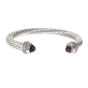 David Yurman Cable Classics Bracelet with Amethyst in Sterling Silver 041 CTW Cart