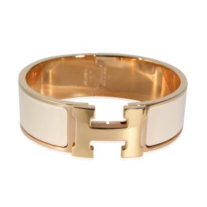 Hermès Clic Clac H Bracelet in Creme Cart