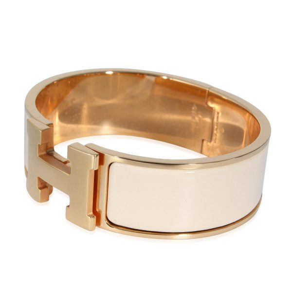 20mm Hermès Clic Clac H Bracelet in Creme 20mm