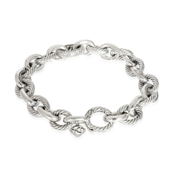 131489 bv David Yurman Oval Link Chain Collection Bracelet in Sterling Silver 05 CTW