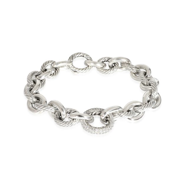 David Yurman Oval Link Chain Collection Bracelet in Sterling Silver 05 CTW David Yurman Oval Link Chain Collection Bracelet in Sterling Silver 05 CTW