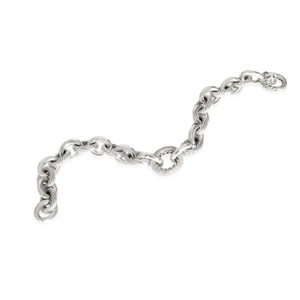 131489 pv David Yurman Oval Link Chain Collection Bracelet in Sterling Silver 05 CTW