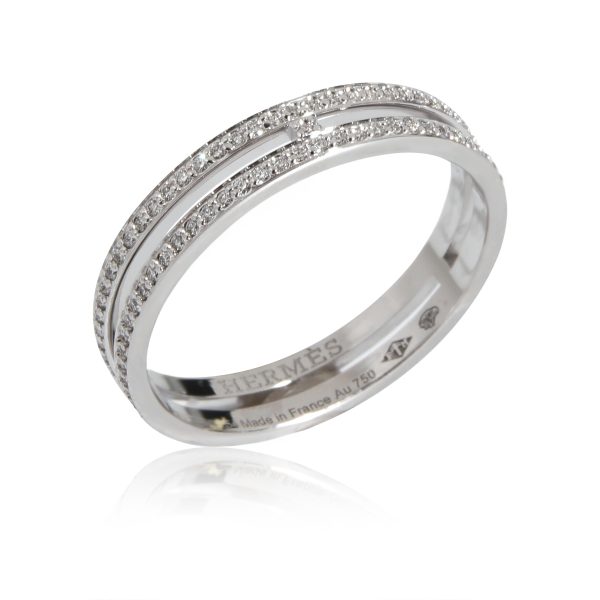 131512 pv Hermès Ariane Diamond Band in 18k White Gold 029 Ctw